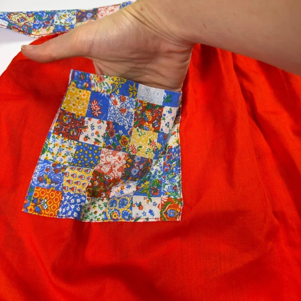 Artistic Creation Vintage Cottagecore Kitsch Women Half Apron Patchwork Floral